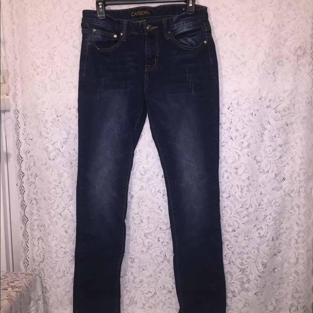 Teen Boys/ men carbon  dark wash skinny jeans